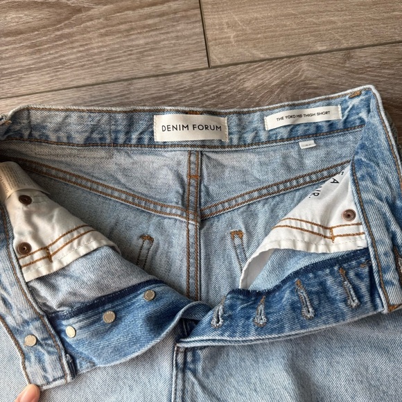 Denim Forum The Yoko Hi-rise Mid-thigh Denim Short - Picture 10 of 15